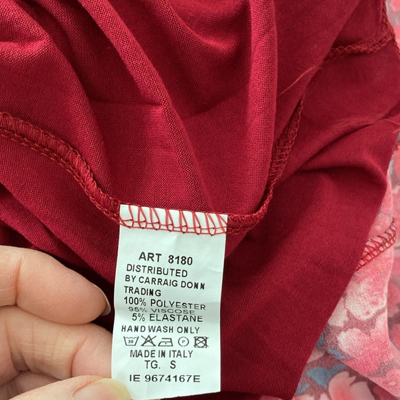 Pink Floral Print Dress by Pala D'oro. Size Small - Picture 16 of 16